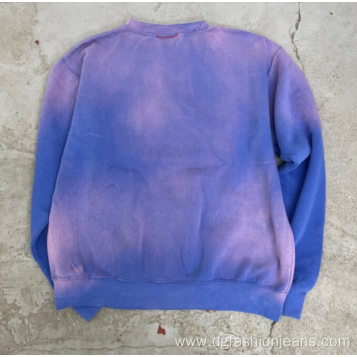 Sweatshirts Vintage Distressed Cotton Washed For Men